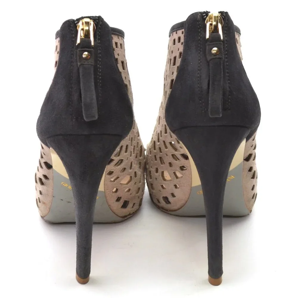 Giorgio Armani High Heel Cutout Open Toe Bootie 38